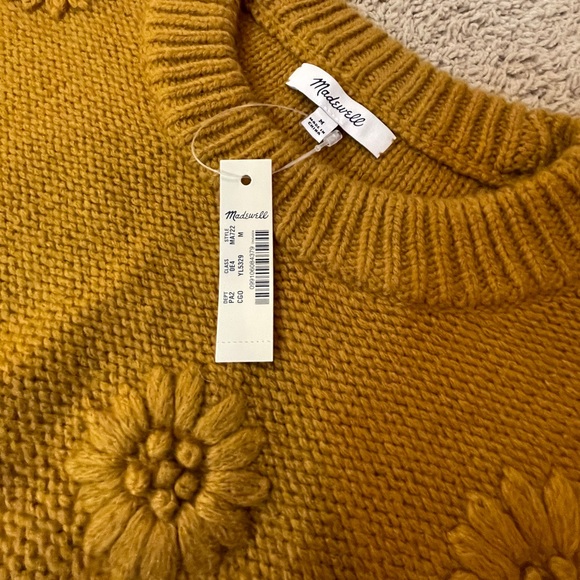 madewell flower embroidered sweater